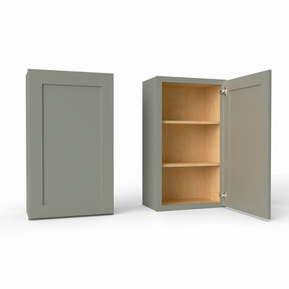 W2136 Shaker Wall Cabinet Sage Green