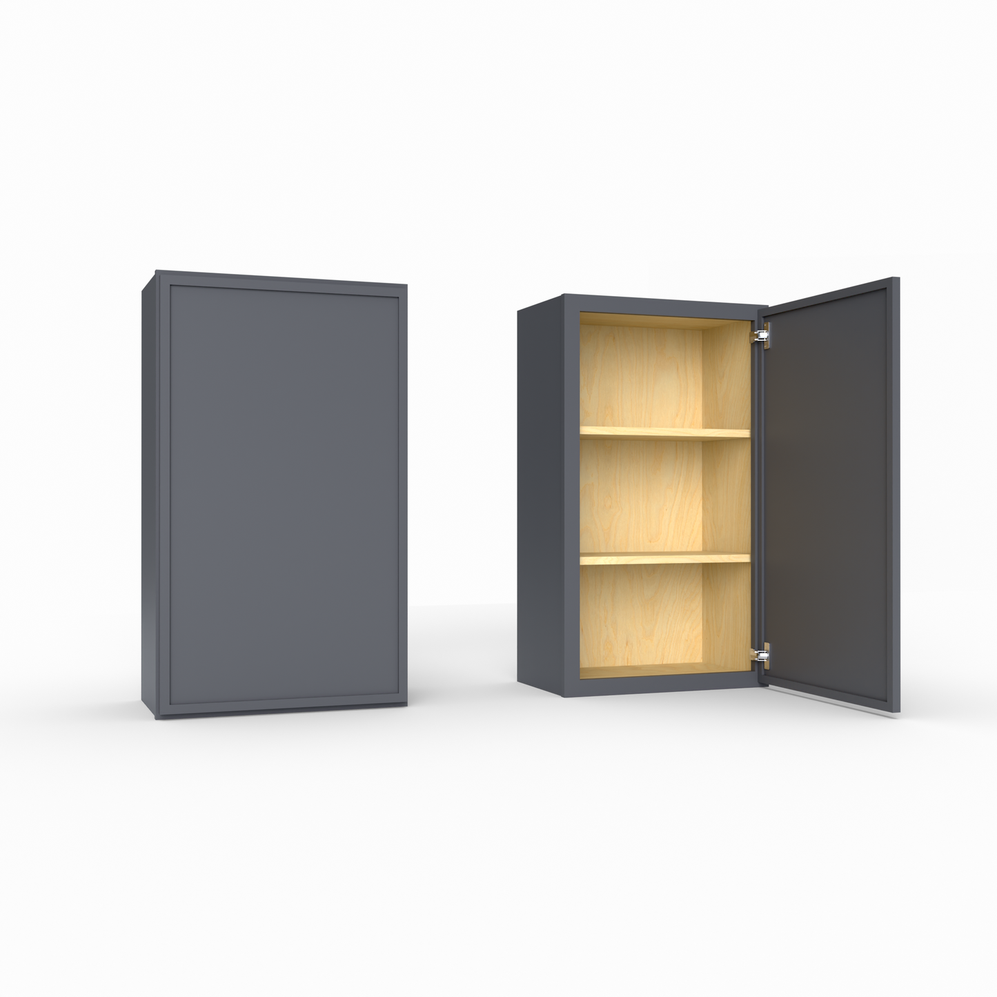 Slim Frame Shaker 30” H x 24” D Bridge / Over Fridge Wall Cabinet