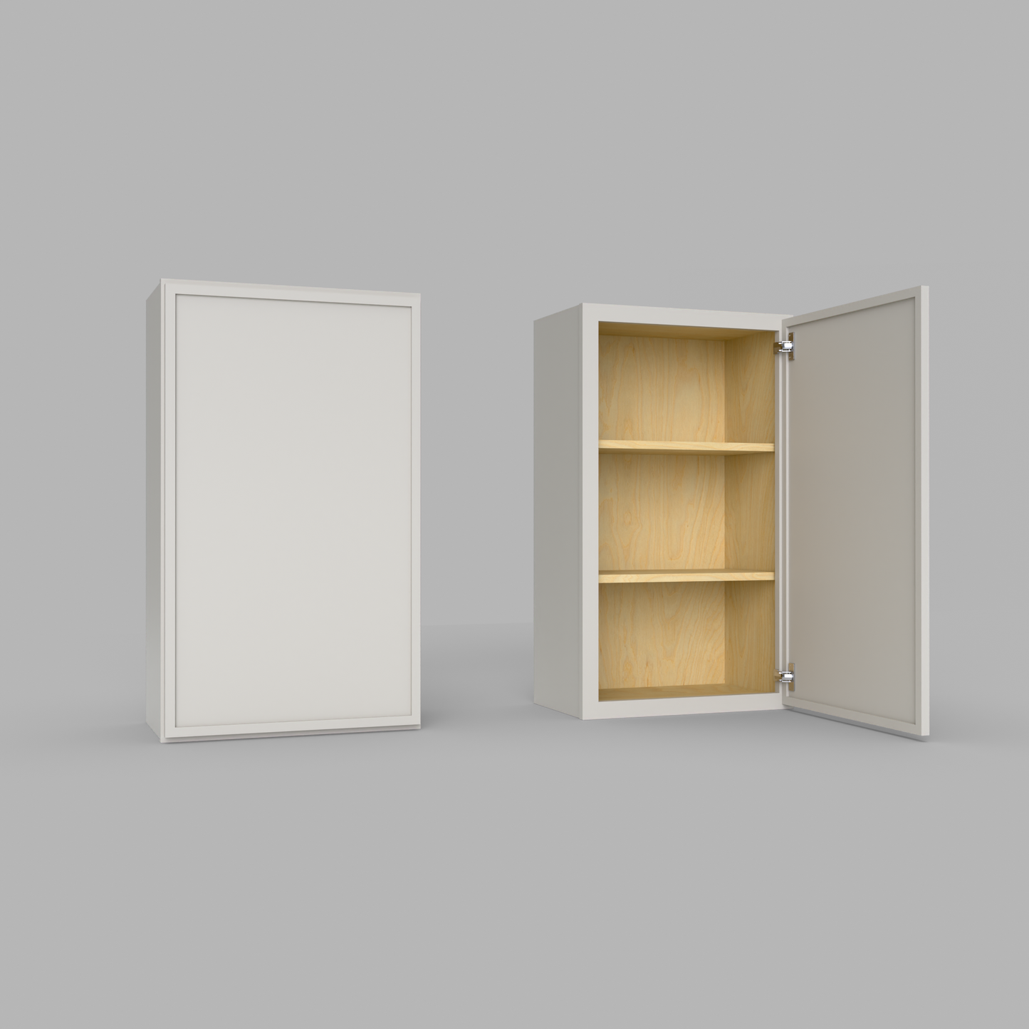 Slim Frame Shaker 30” H x 24” D Bridge / Over Fridge Wall Cabinet