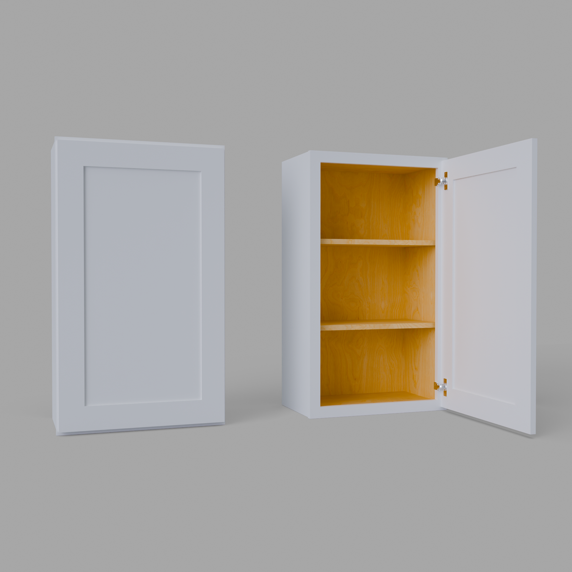 W2136 shaker wall cabinet white