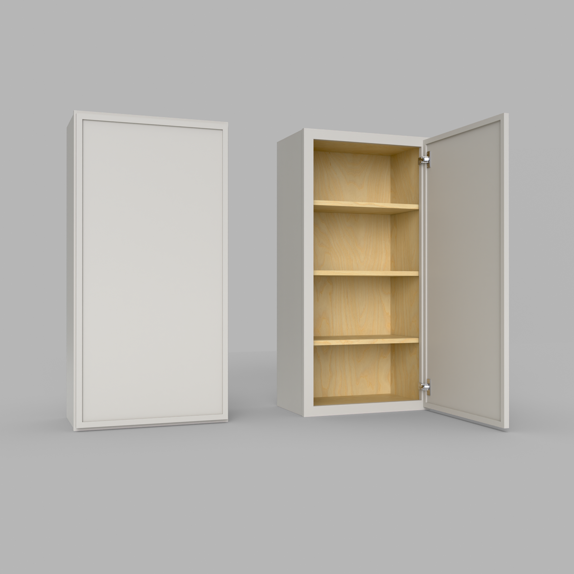 W2142 slim frame shaker wall cabinet off white cream
