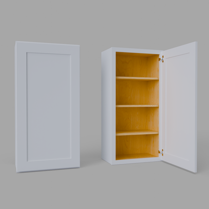 W2142 shaker wall cabinet white