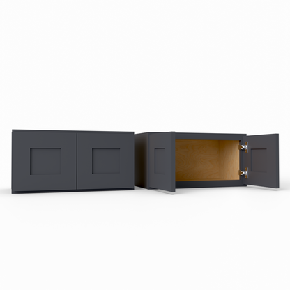 W2412 Shaker Wall Cabinet midnight black