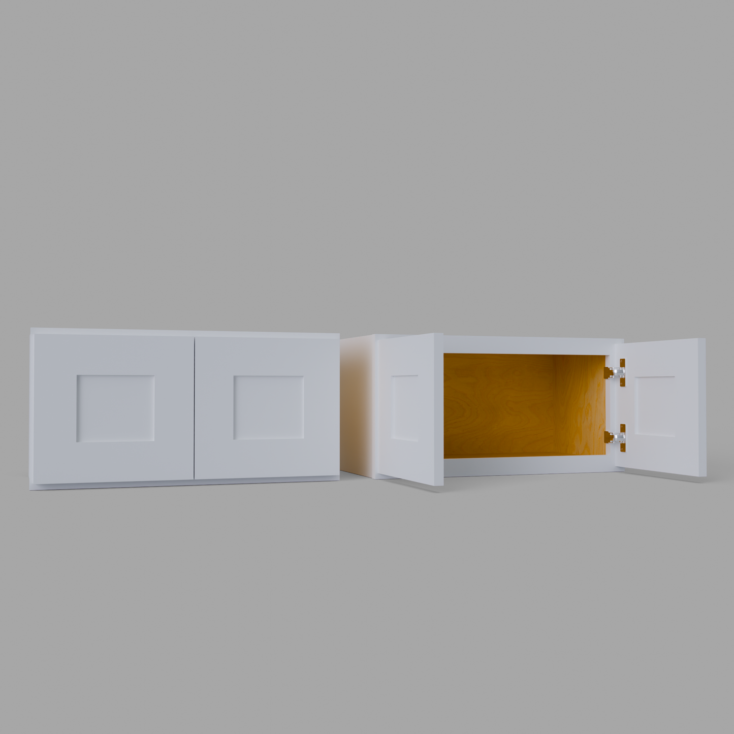 W2412 shaker wall cabinet white