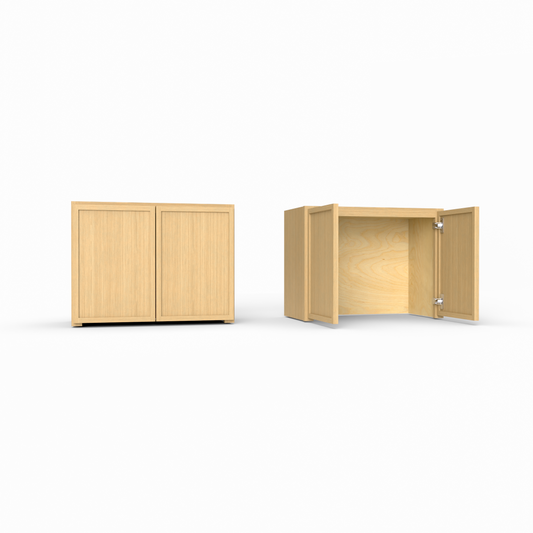 Slim Frame Shaker Appliance Garage Cabinet 19” H (Cut-To-Fit) x 24 W x 12 D Standard or Diagonal Corner