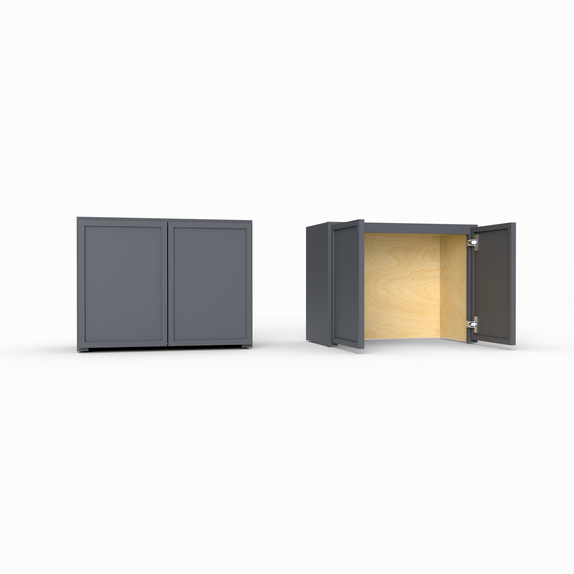 Slim Frame Shaker Appliance Garage Cabinet 19” H (Cut-To-Fit) x 24