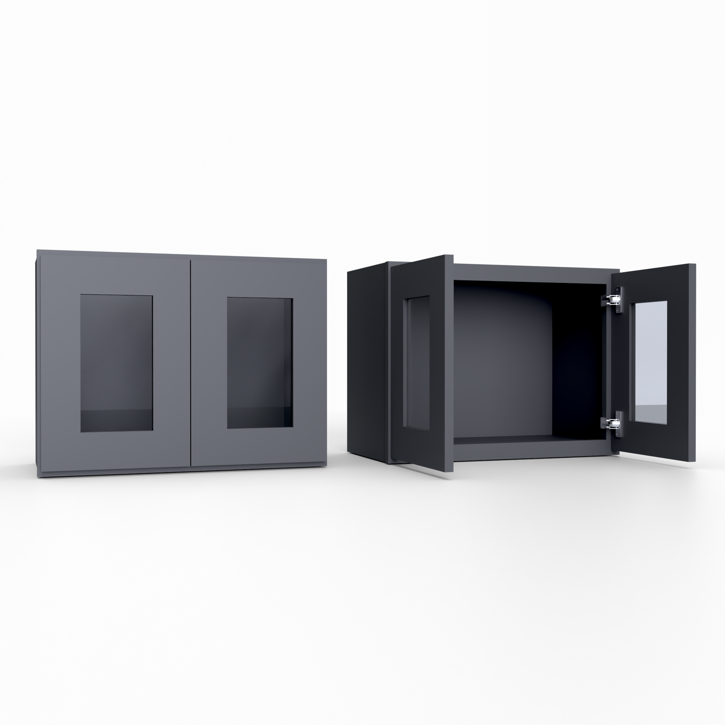 Shaker 18” H x 12” D Stackable Glass Door Wall Cabinet