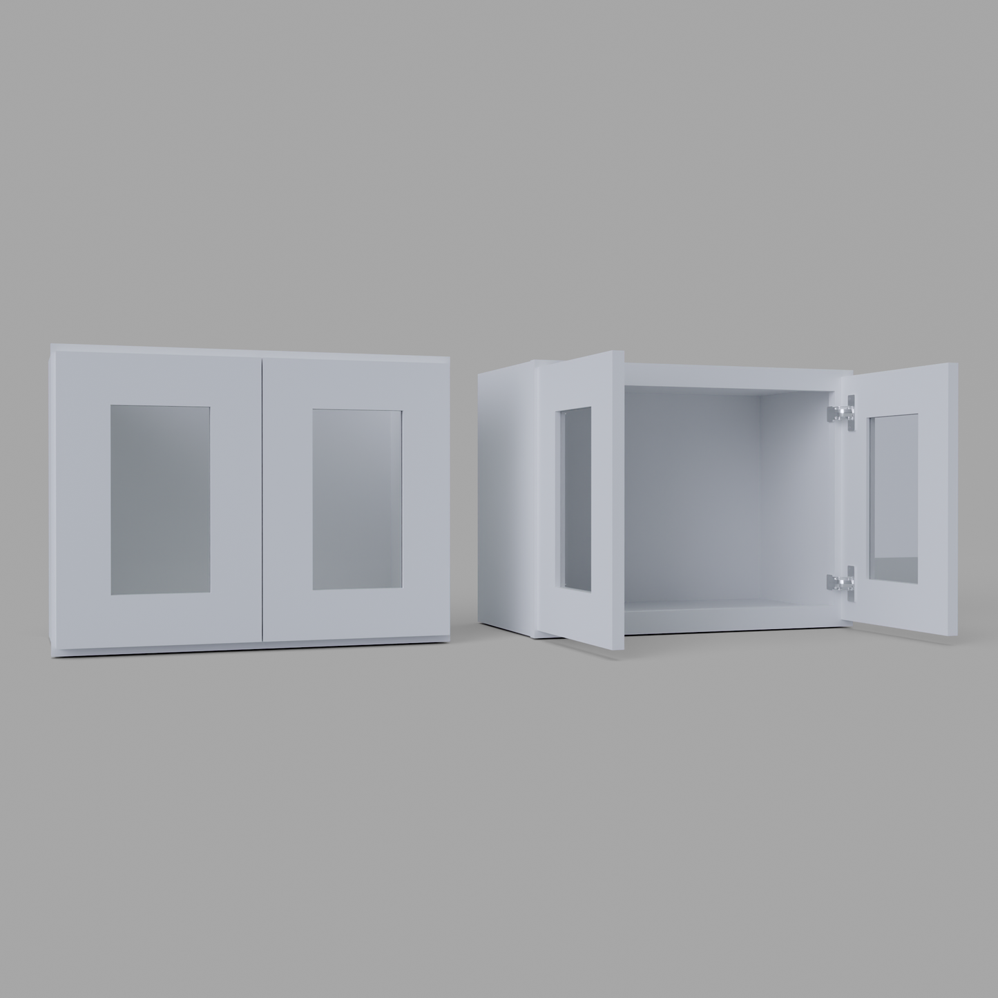 Shaker 18” H x 12” D Stackable Glass Door Wall Cabinet