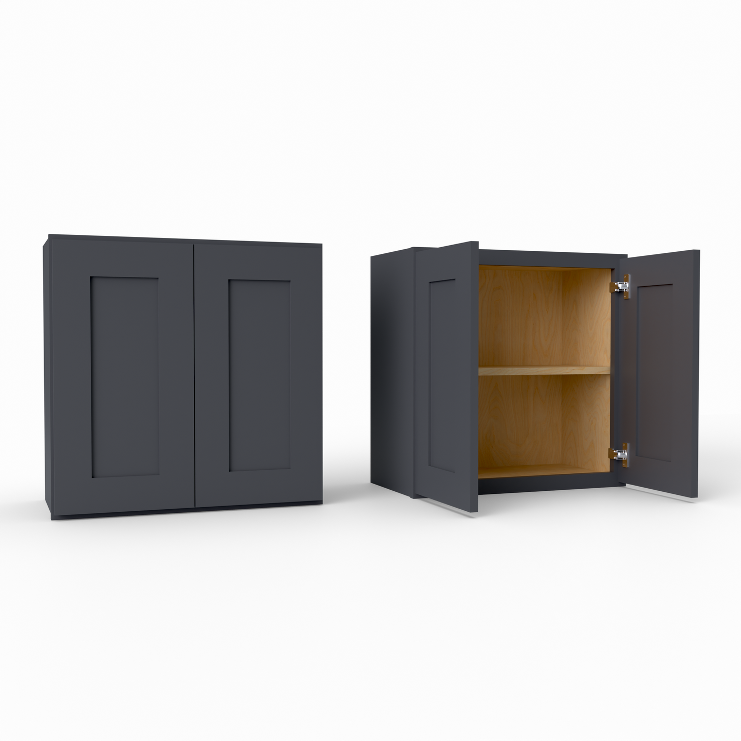 W2424 Shaker Wall Cabinet midnight black