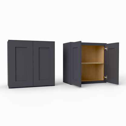 W2424 Shaker Wall Cabinet midnight black