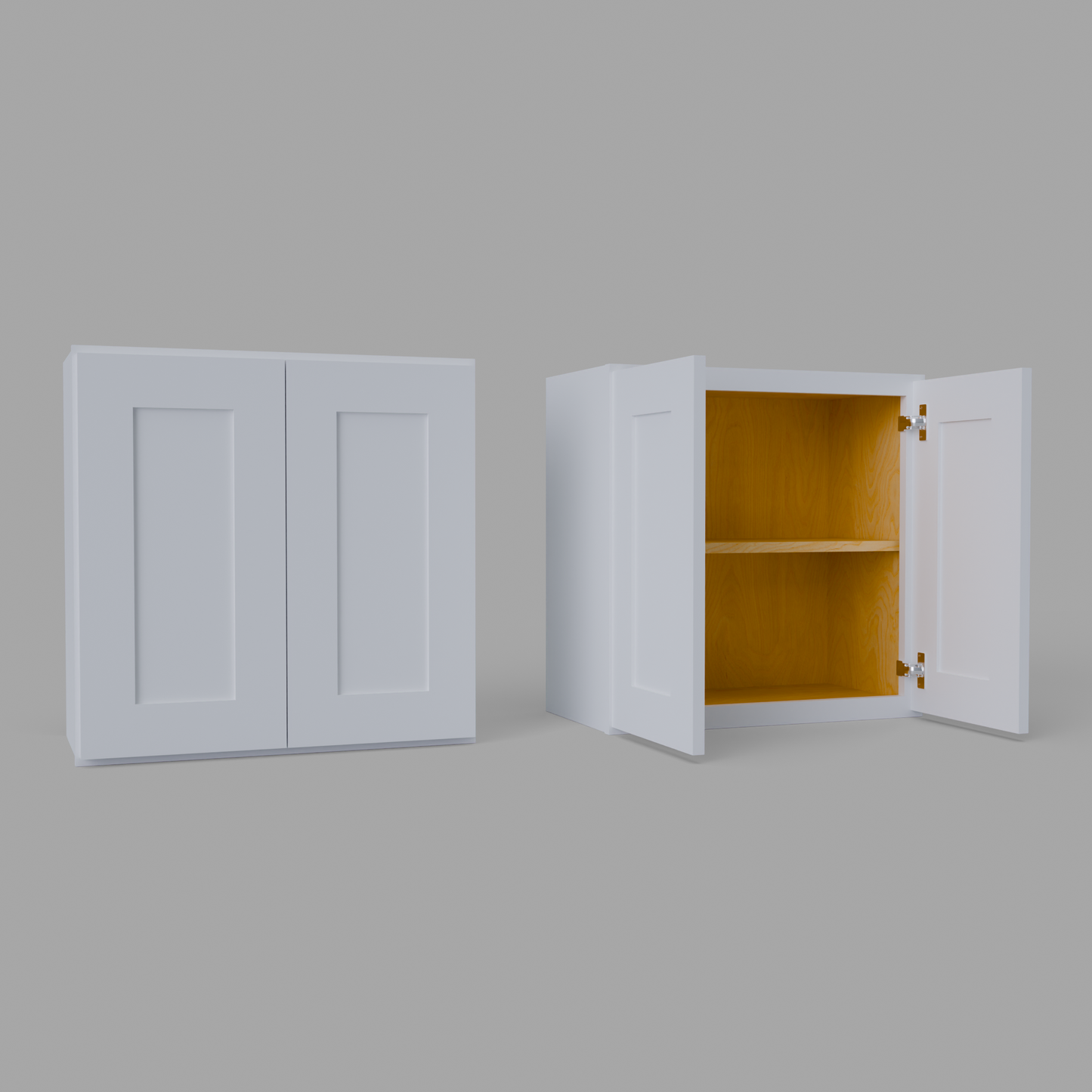 W2424 shaker wall cabinet white