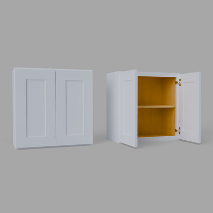 W2424 shaker wall cabinet white