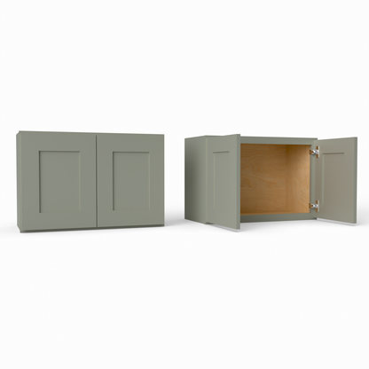 W2718 Shaker Wall Cabinet Sage Green