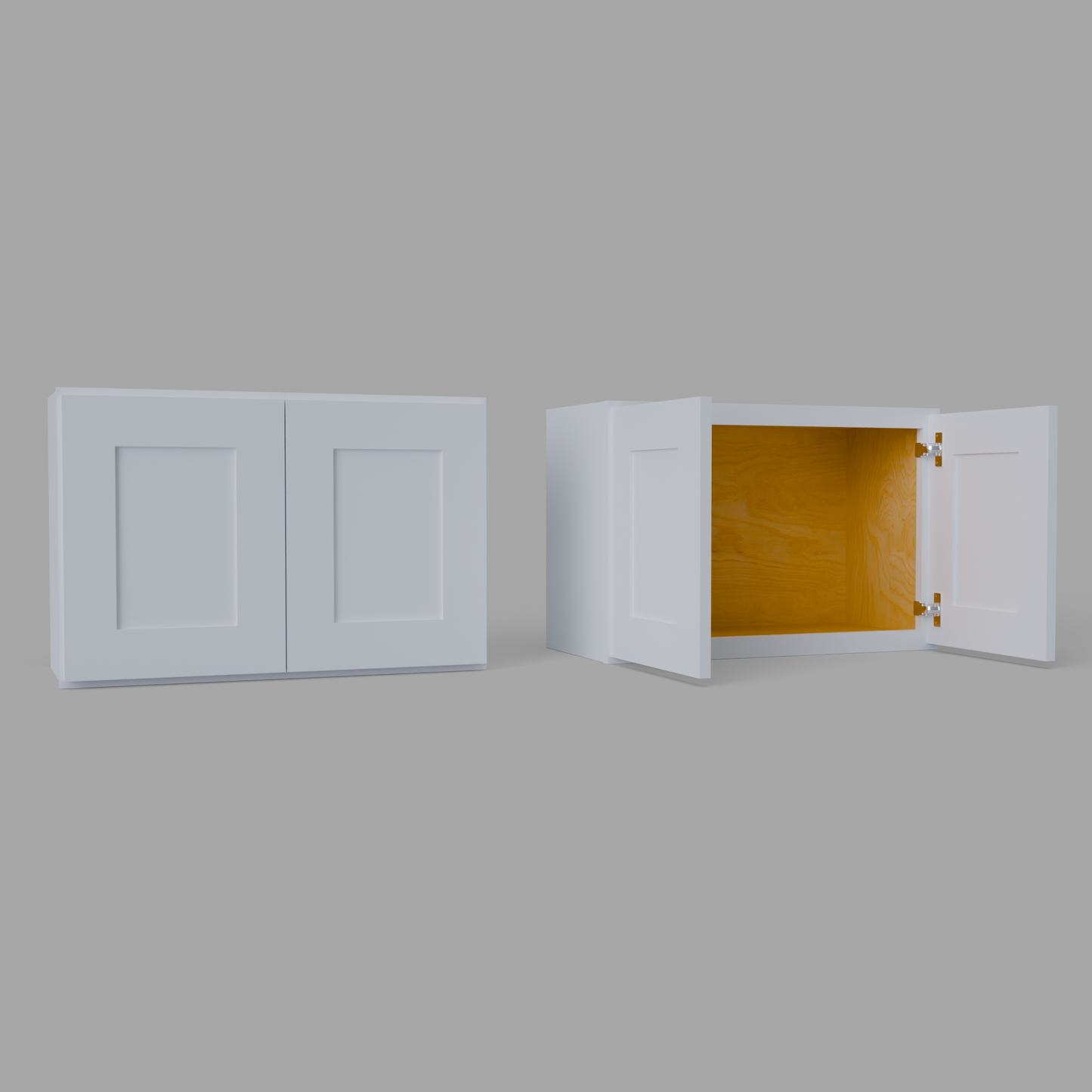 W2718 shaker wall cabinet white