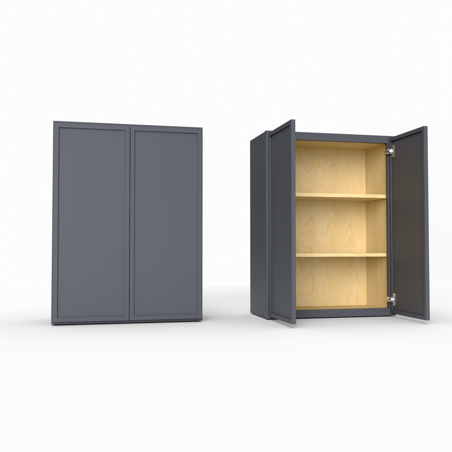 Slim Frame Shaker 30” H x 24” D Bridge / Over Fridge Wall Cabinet