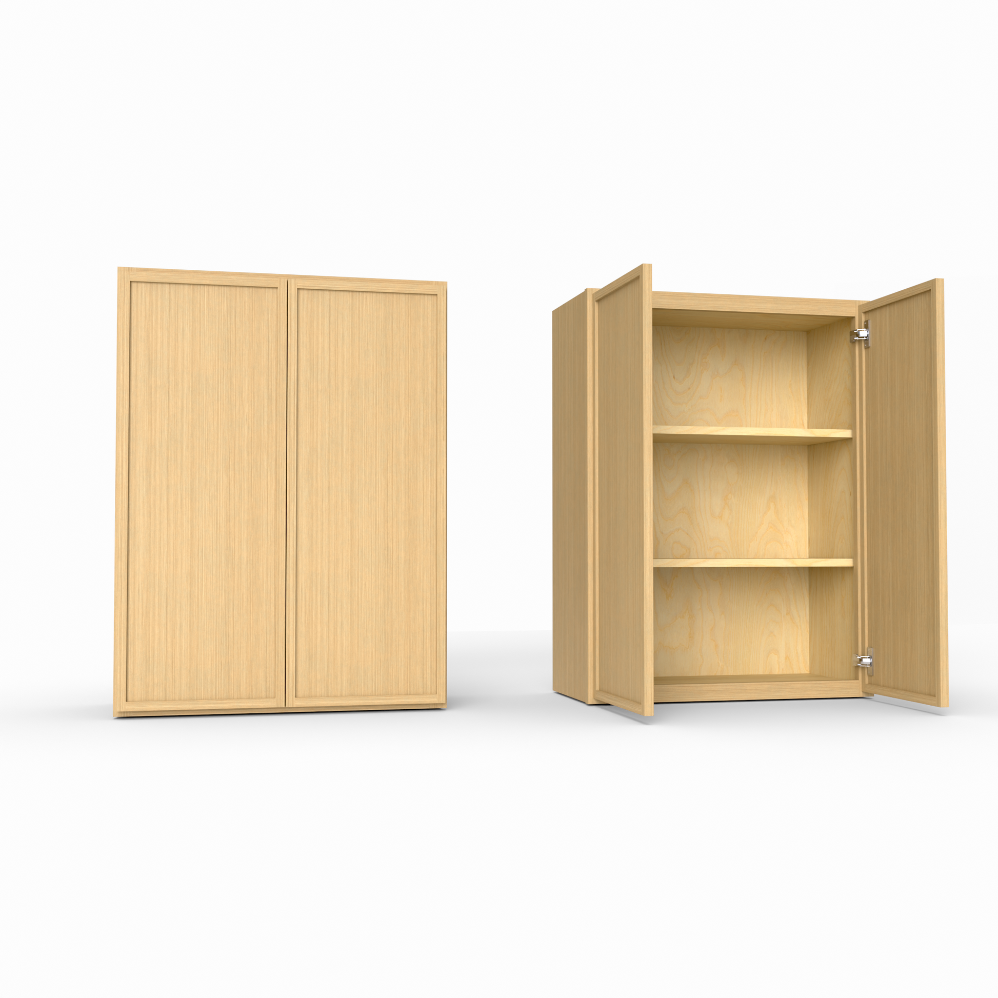 W2736 slim frame shaker wall cabinet rift white oak
