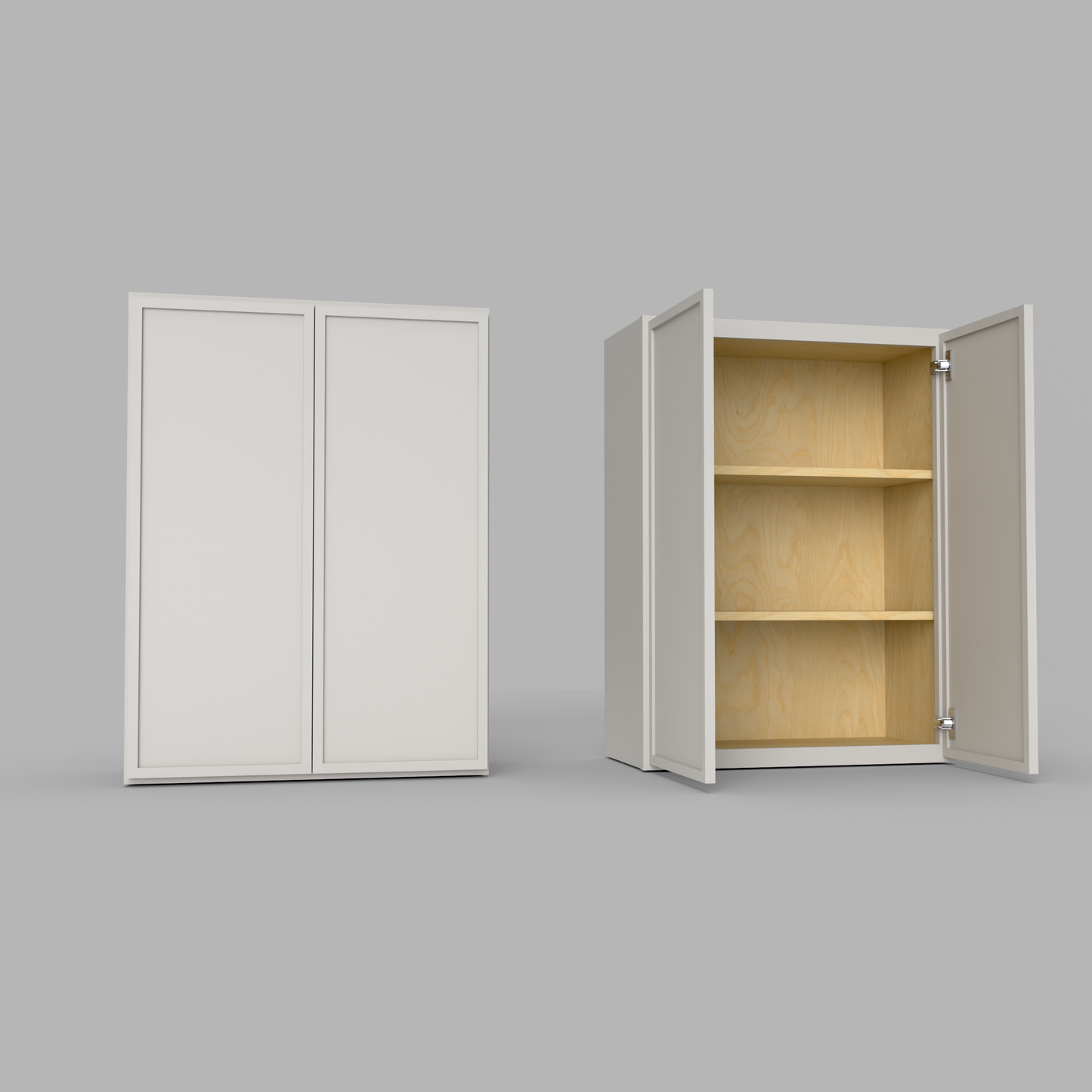 Slim Frame Shaker 30” H x 24” D Bridge / Over Fridge Wall Cabinet