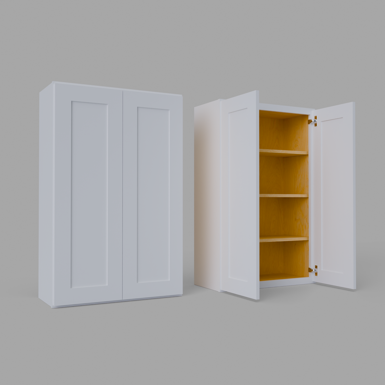W2742 shaker wall cabinet white