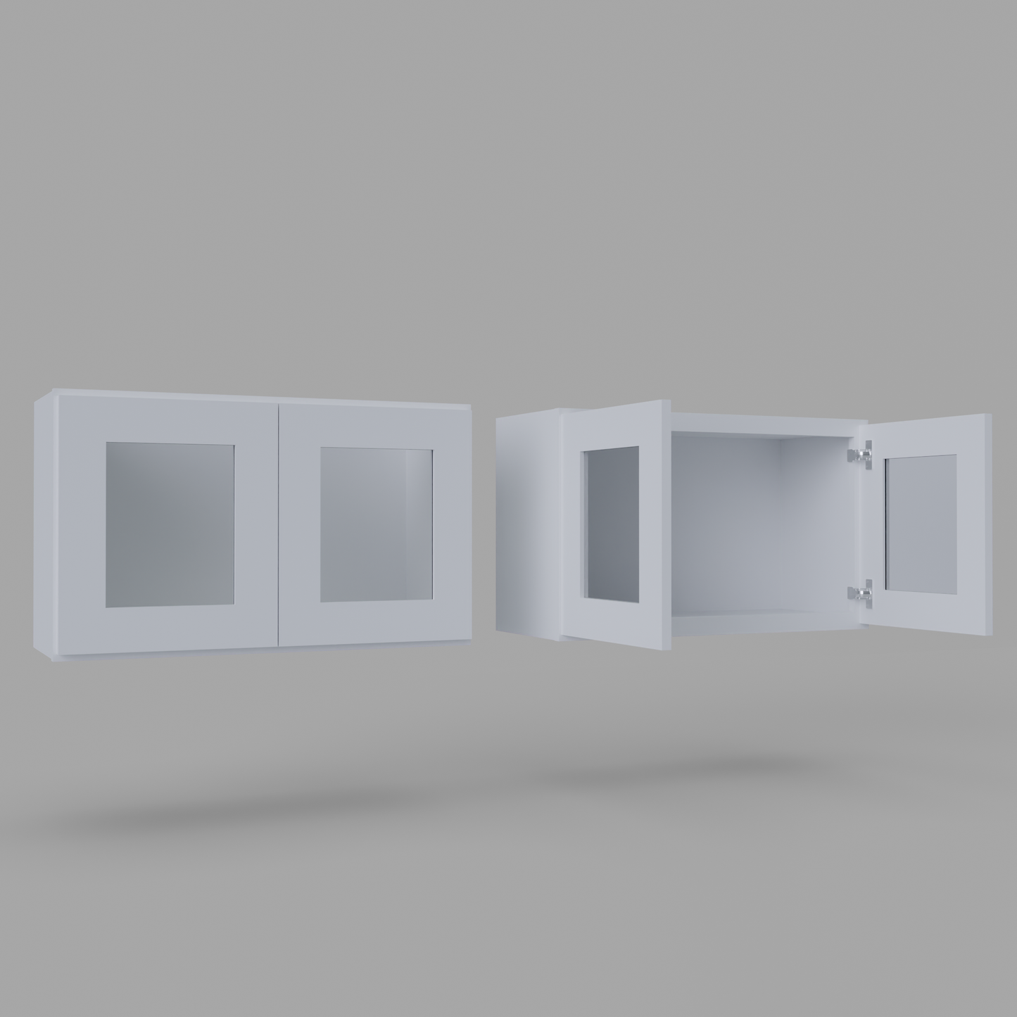 Shaker 18” H x 12” D Stackable Glass Door Wall Cabinet