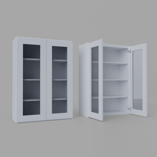 Shaker 42” H x 12” D Glass Door Wall Cabinet