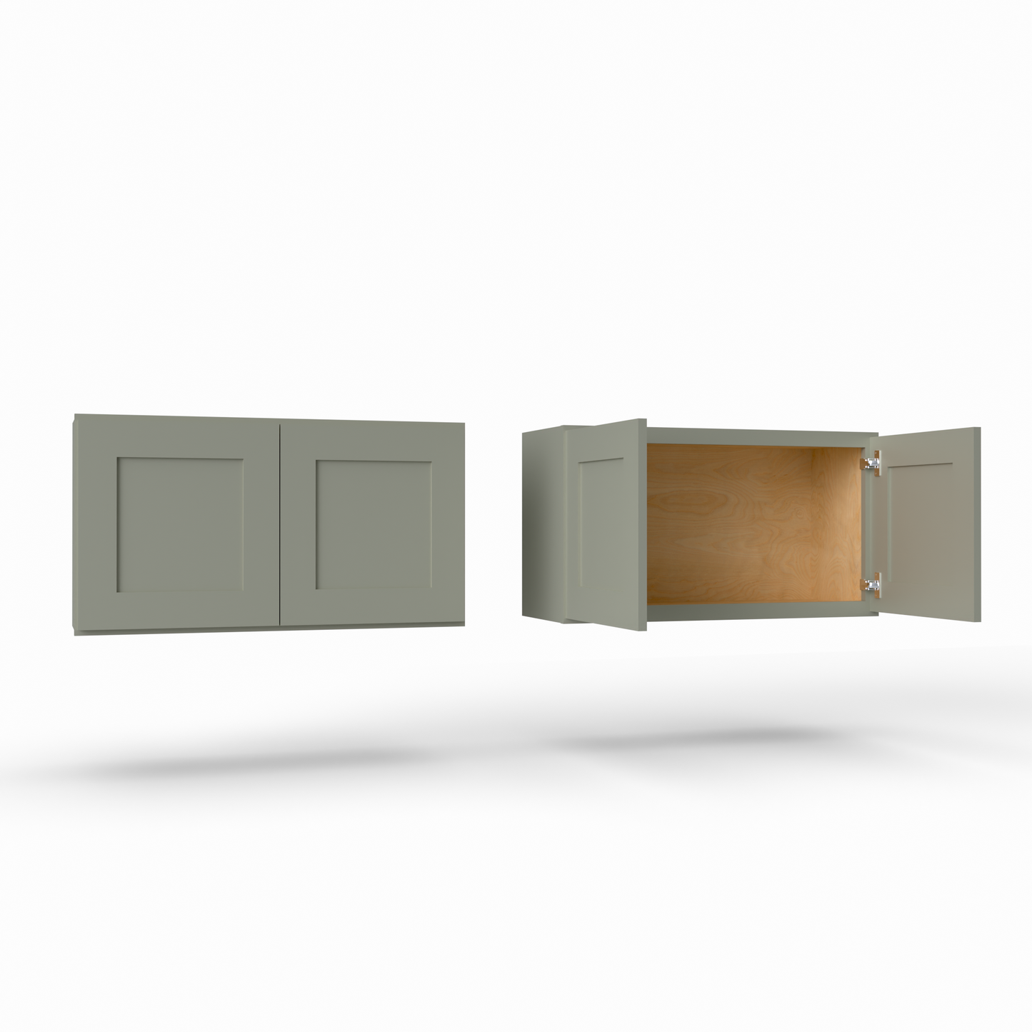 W3318 Shaker Wall Cabinet Sage Green
