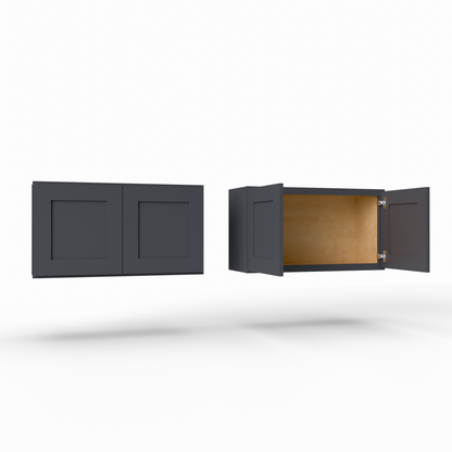 W3318 Shaker Wall Cabinet midnight black