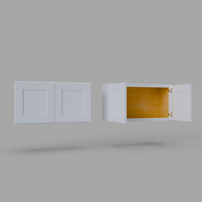 W3318 shaker wall cabinet white