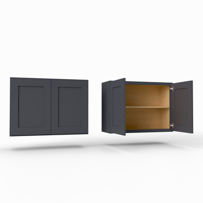 W3324 Shaker Wall Cabinet midnight black