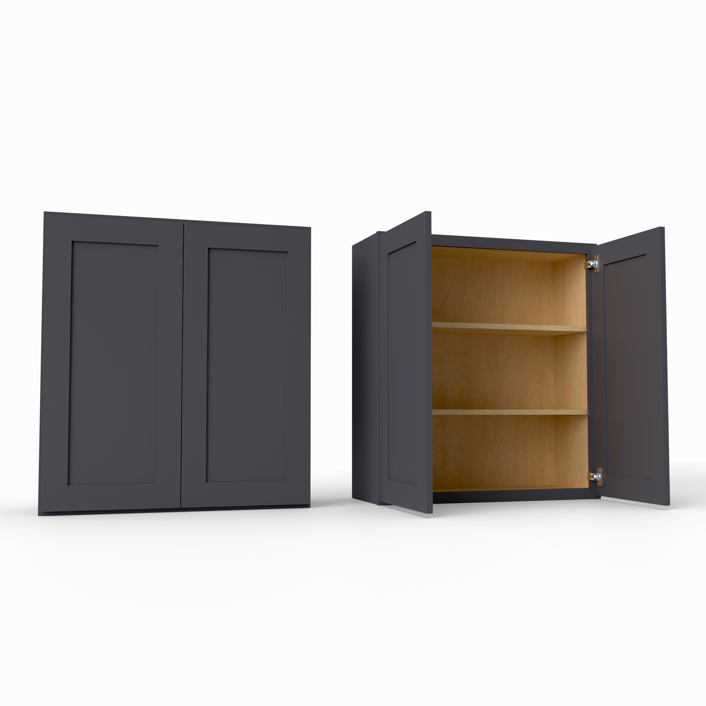 W3336 Shaker Wall Cabinet Midnight Black