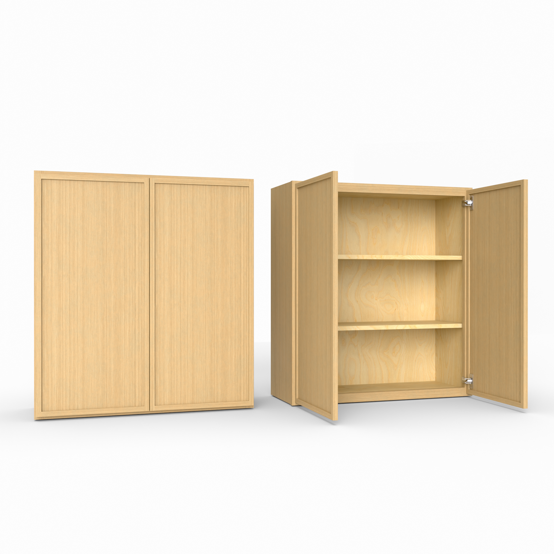 W3336 slim frame shaker wall cabinet rift white oak
