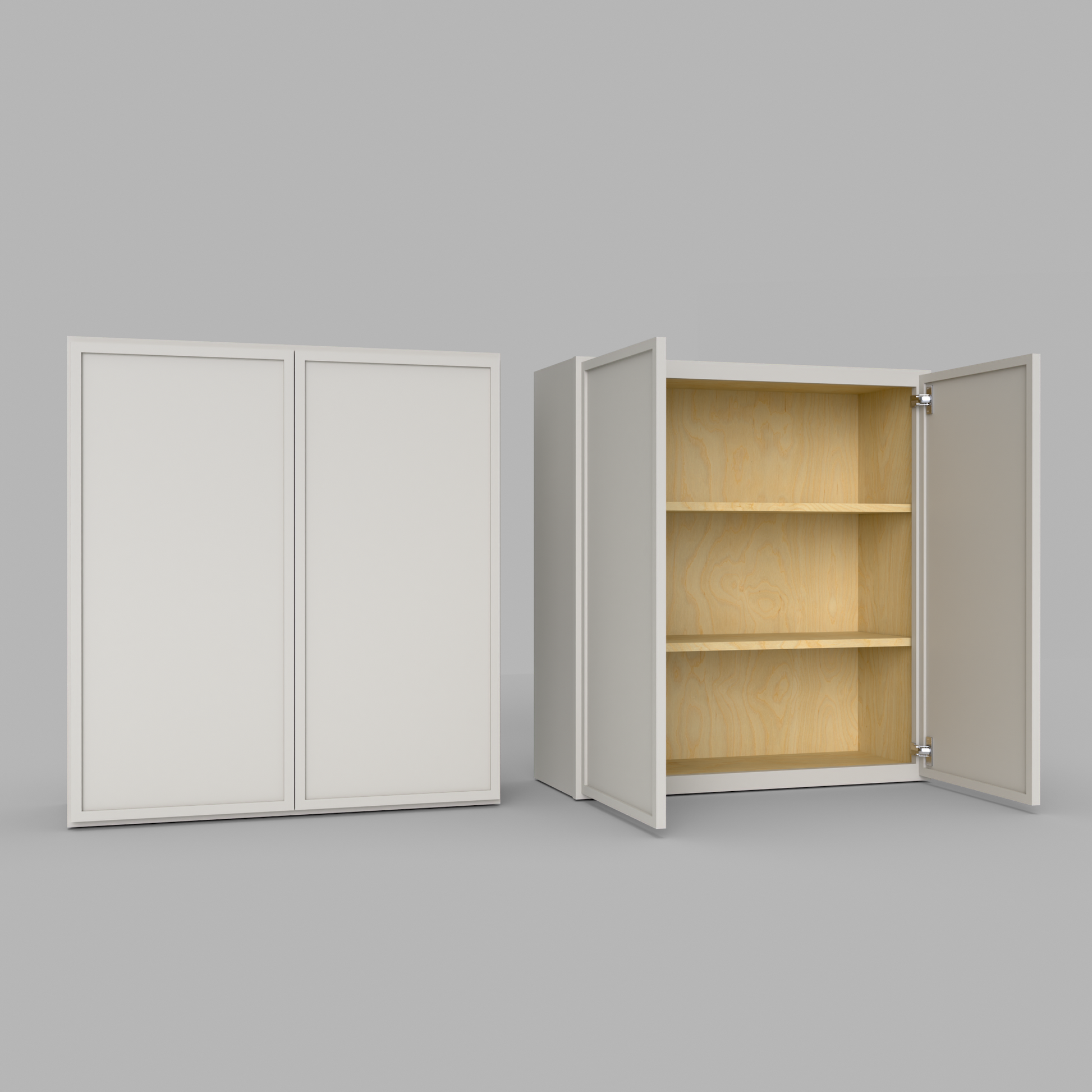 W3336 slim frame shaker wall cabinet off white cream
