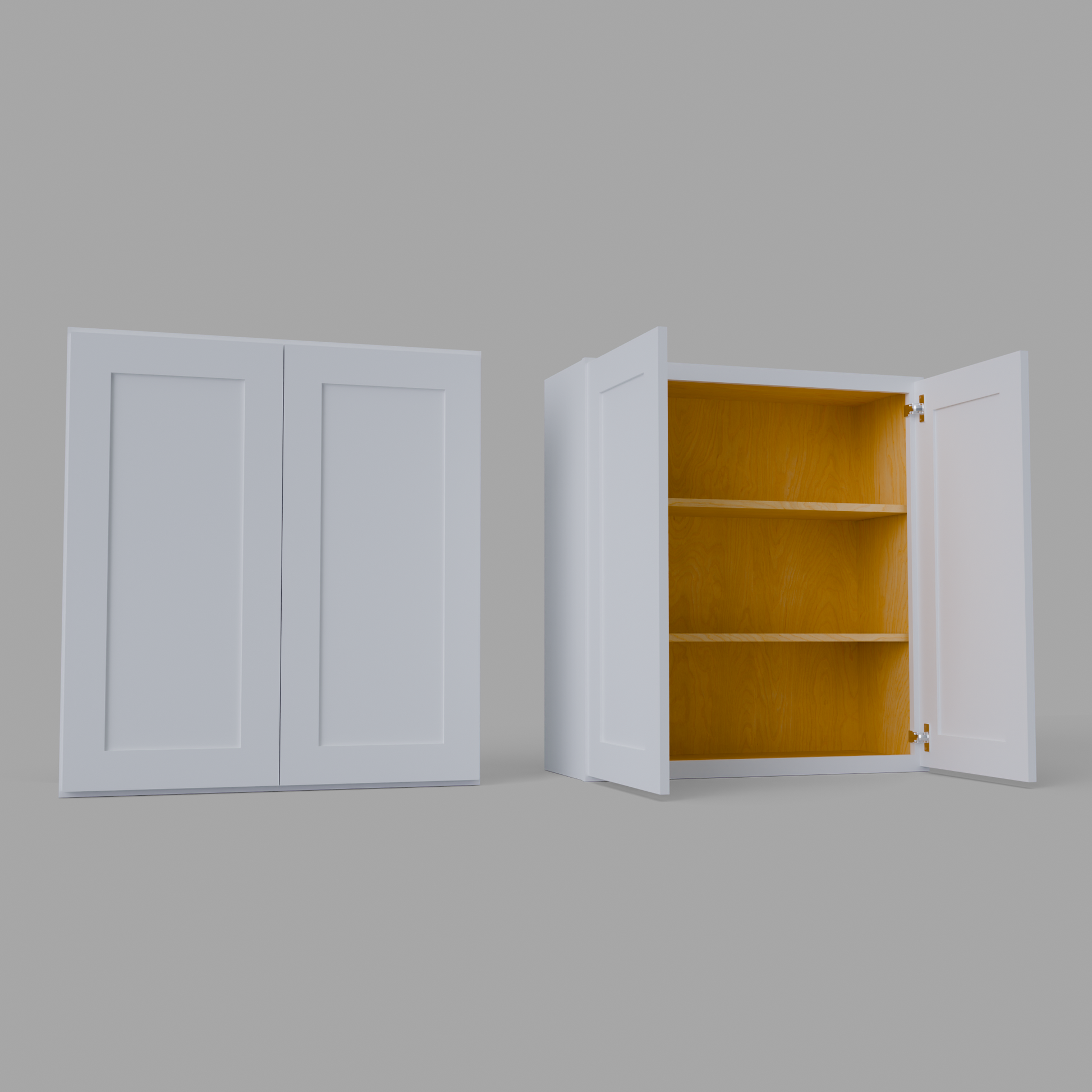 W3336 shaker wall cabinet white