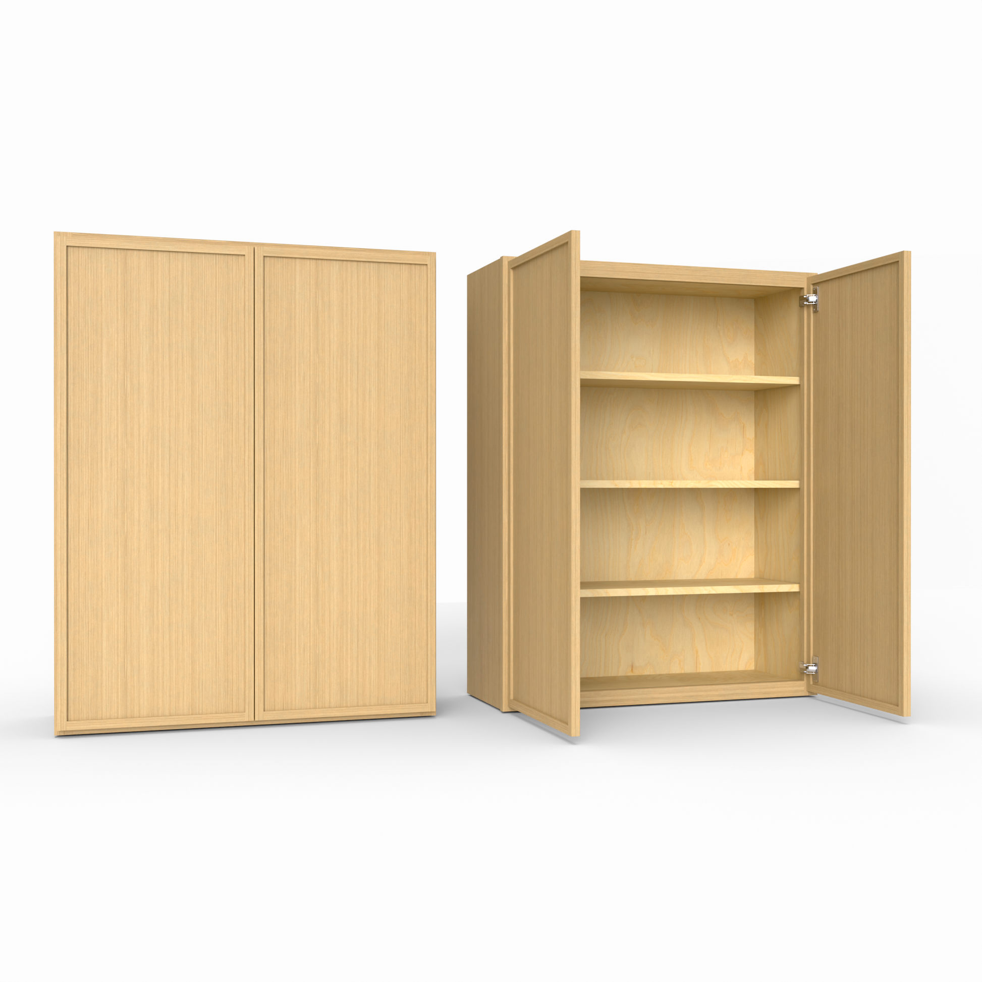 W3342 slim frame shaker wall cabinet rift white oak
