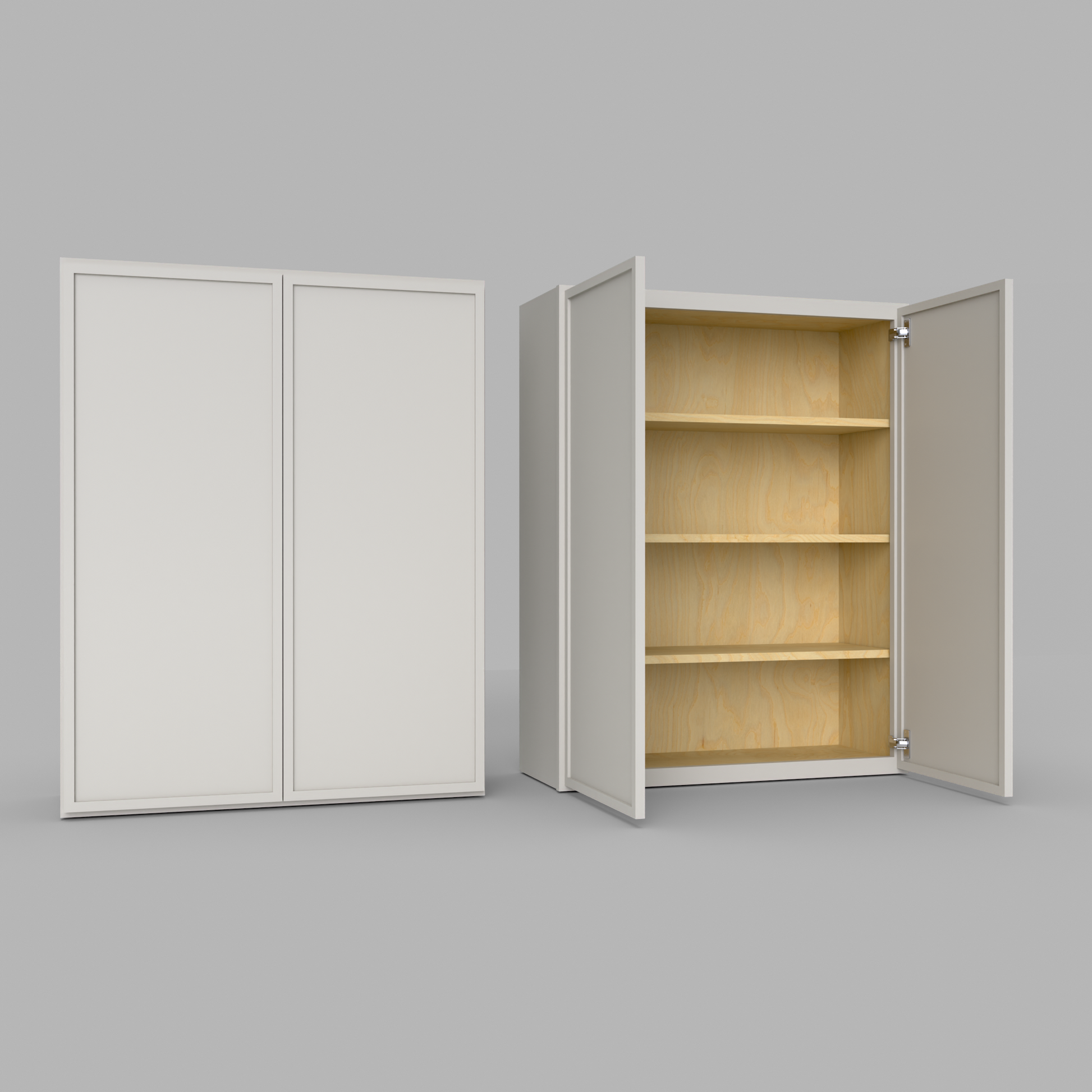 W3342 slim frame shaker wall cabinet off white cream
