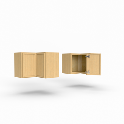 Slim Frame Shaker Easy Reach Corner Wall Cabinet