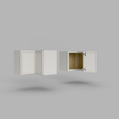 Slim Frame Shaker Easy Reach Corner Wall Cabinet