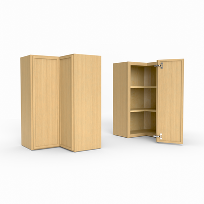 Slim Frame Shaker Easy Reach Corner Wall Cabinet