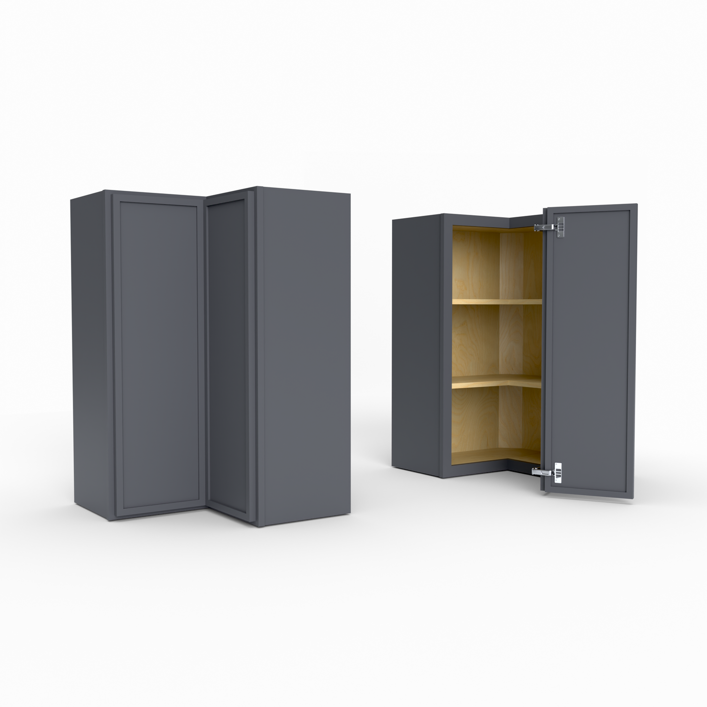 Slim Frame Shaker Easy Reach Corner Wall Cabinet