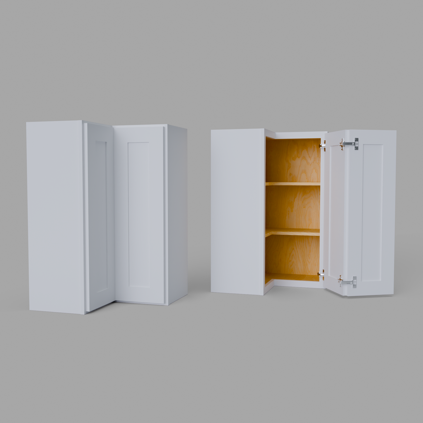 Shaker Easy Reach Corner Wall Cabinet