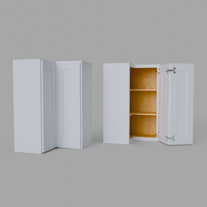 Shaker Easy Reach Corner Wall Cabinet