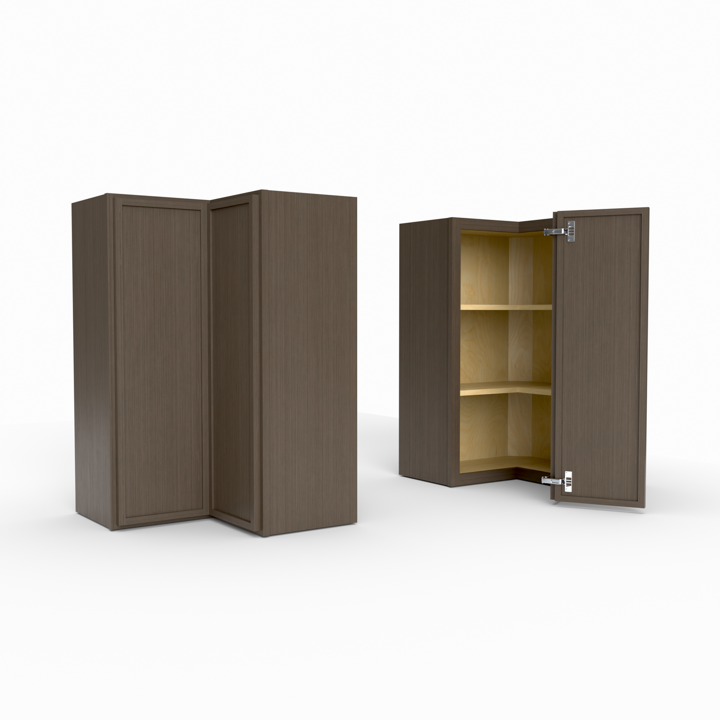 Slim Frame Shaker Easy Reach Corner Wall Cabinet