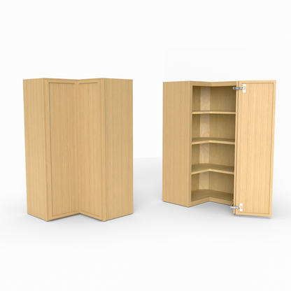 Slim Frame Shaker Easy Reach Corner Wall Cabinet