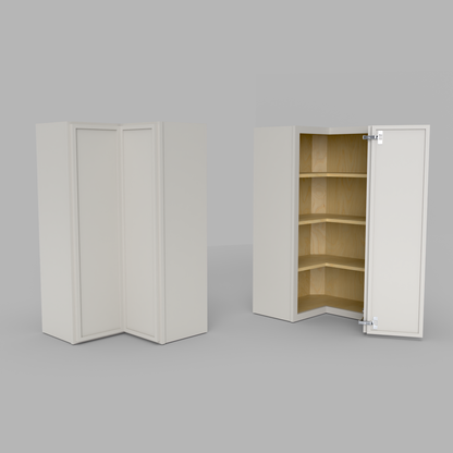 Slim Frame Shaker Easy Reach Corner Wall Cabinet