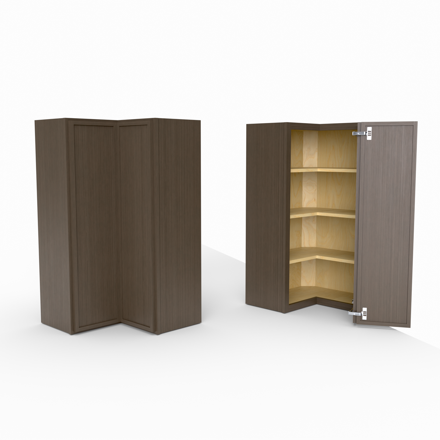 Slim Frame Shaker Easy Reach Corner Wall Cabinet