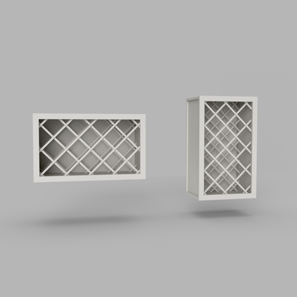 Wall or Base Wine Rack 30" H x 12" D Can be used horizontally or vertically