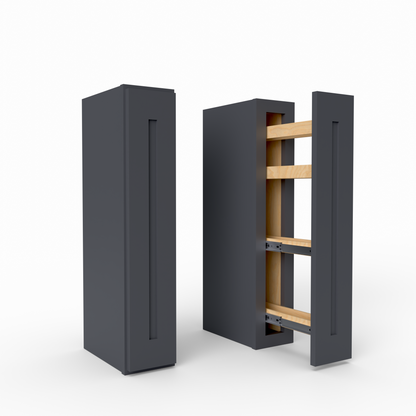 WSP6 spice drawer 6 inch wide Shaker Wall Cabinet black