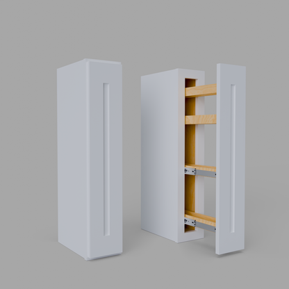 WSP6 6 inch wide spice drawer shaker wall cabinet white