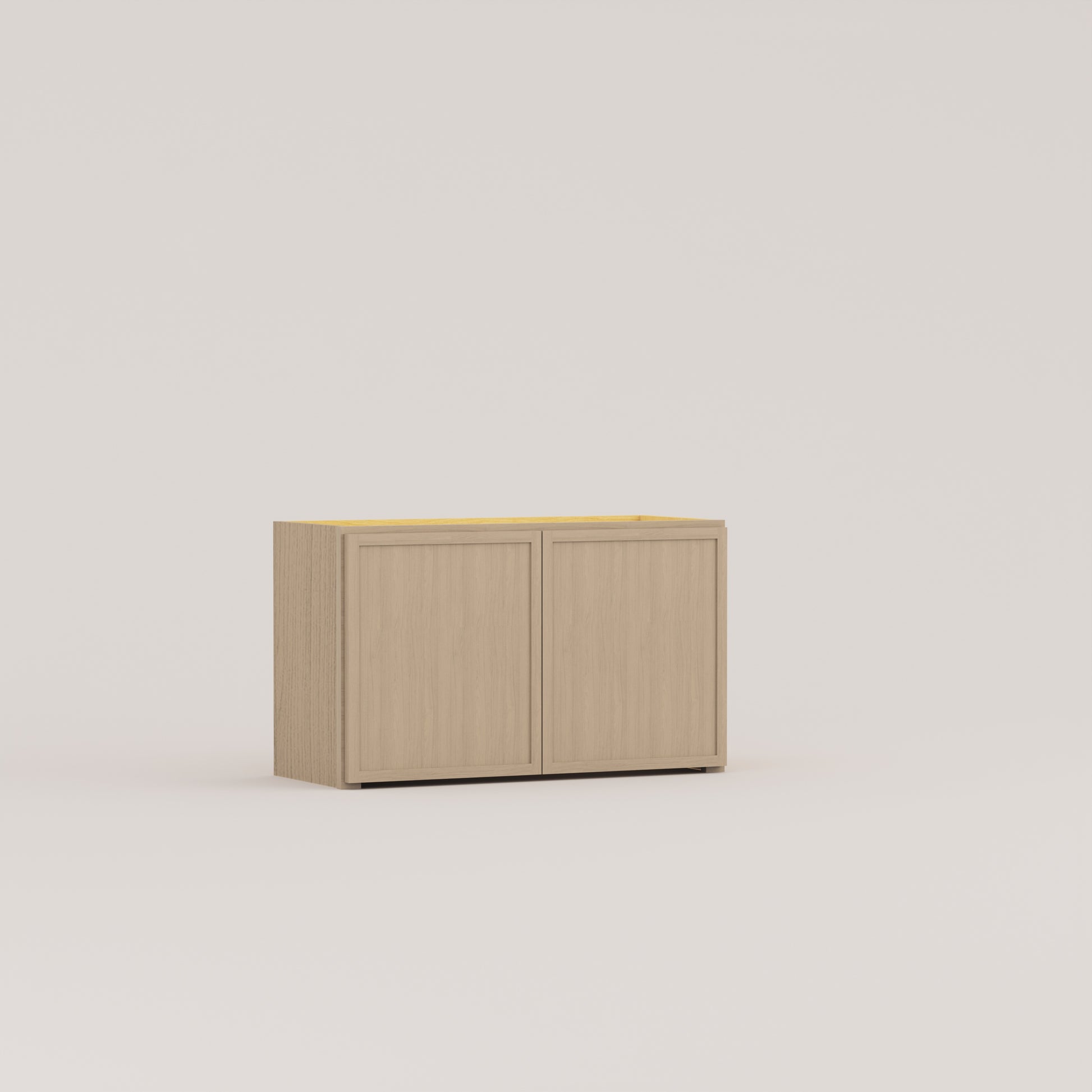 appliance garage slim frame shaker cabinet rift cut white oak 