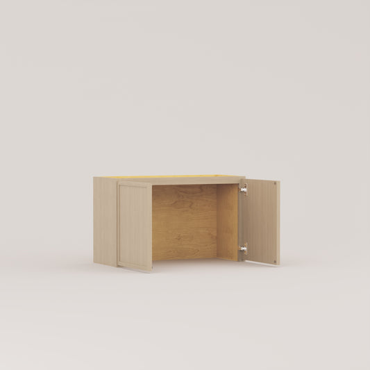 appliance garage slim frame shaker cabinet rift cut white oak