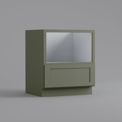 base microwave drawer shaker cabinet sage green